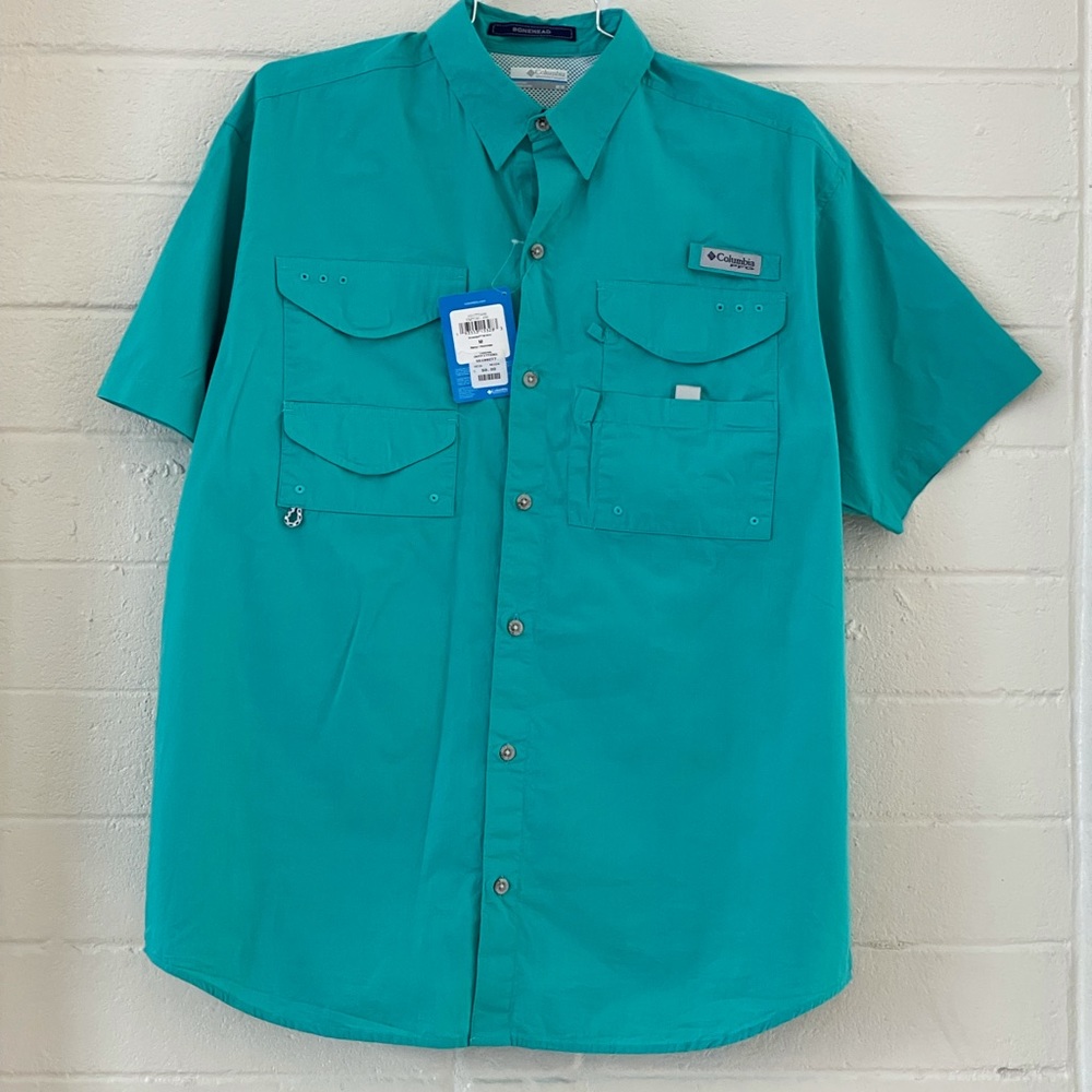 Columbia PFG Mens short Sleeve button Front shirt
